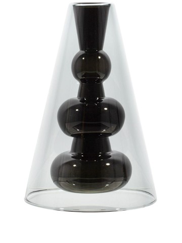 Tom Dixon - Bump vase cone - unisex - glass - One Size - Black