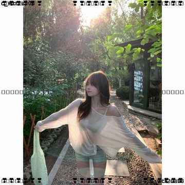 超實惠 九 長袖女上衣 T恤長袖 防曬衣服女夏季辣妹泳衣罩衫寬松防紫外線冰絲薄款長袖T恤ins上衣