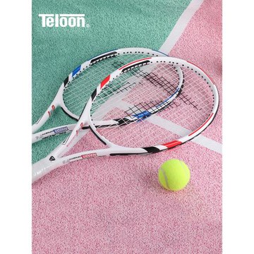 Teloon天龍碳素復合網球拍男女士初學一體輕量新手訓練拍單人套餐