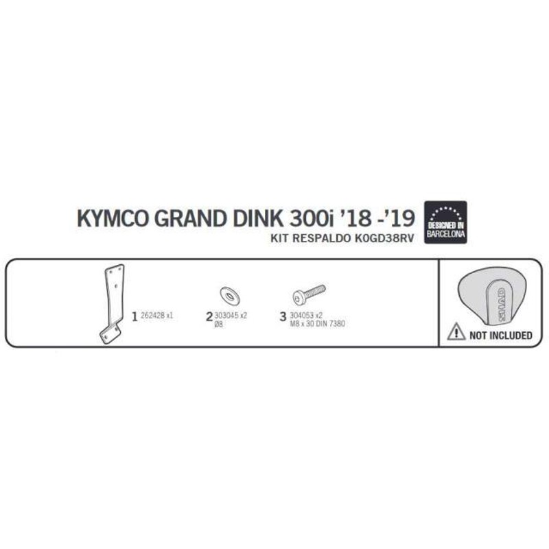 シャッド ユニセックス バッグ 背もたれフィッティング Kymco G-Dink