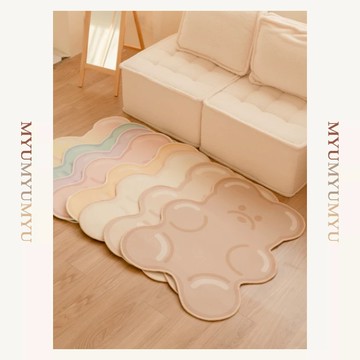 隔日到貨｜小熊軟糖地墊 吸水腳踏墊 短毛防滑地毯 浴室止滑地墊 臥室床邊可愛地毯｜MYUMYU 沐慕家居 台灣