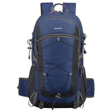 亨睿 輕量後背包 防潑水尼龍 50L 登山/旅行/日常使用  深藍色  55 x 33 x 21cm