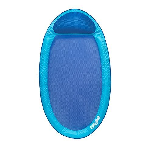 SwimWays Original Spring Float Floating Swim Hammock for Pool or Lake Light Blue Dark Blue 並行輸入品