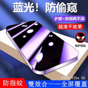 防窺藍光玻璃滿版保護貼 適用VIVO V70 FE V60 V50 V40 lite V29 V23 E V25 V21