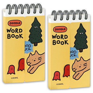 ICONIC Doodle 單字筆記本  2組  奶油黃