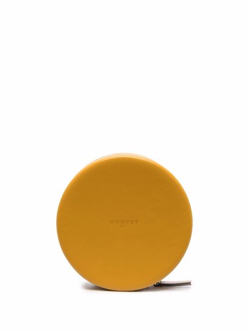 Avgvst - embossed logo zip up trinket box - women - Leather - One Size - Yellow