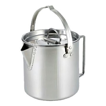 不鏽鋼茶壺 露營水壺 附便攜袋  不鏽鋼 銀色  1.2L  1個