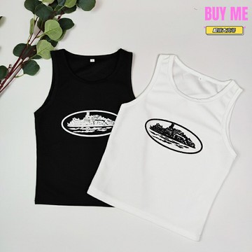 【防走光螺紋】吊帶背心 運動背心 內搭上衣 辣妹裝 印花背心 修身顯瘦 冰絲透氣 歐美風 ins潮 夏季百搭