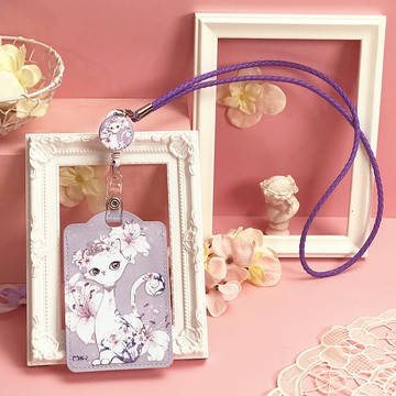 掛繩卡套 | 悠遊卡套 | 識別證套 | 學生證 - 薰衣草百合花小女王