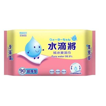 水滴將90抽厚版濕巾x6包