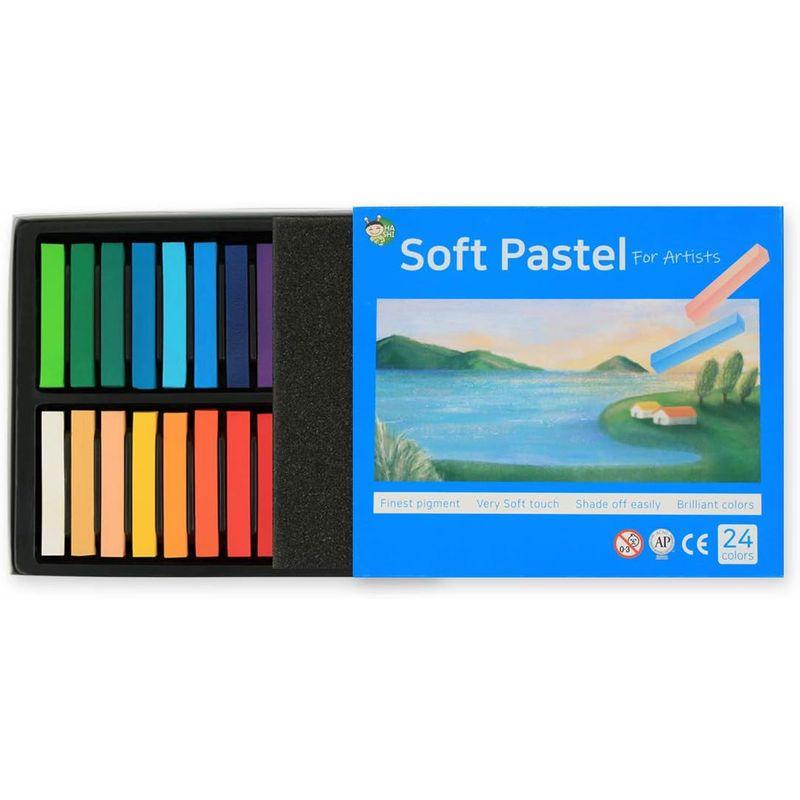 HASHI ハシ 専門家用 無毒性 ソフト パステル セット チョーク カラー soft long pastels