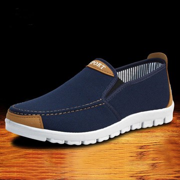 男鞋秋季新款男士老北京布鞋百搭休閑鞋冬季潮鞋一腳蹬帆布鞋