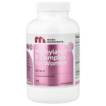 Micro Ingredients, Methylated B Complex for Women, 240 Vegetarian Capsules