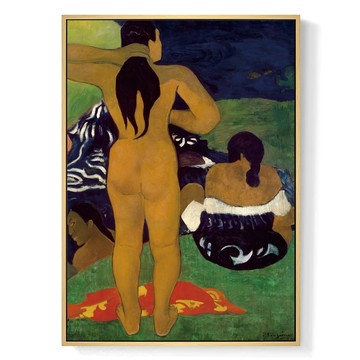BOLUO GALLERY 菠蘿選畫所 保羅・高更 塔希提婦女沐浴 II AVAR3451D  40 x 30cm  木色