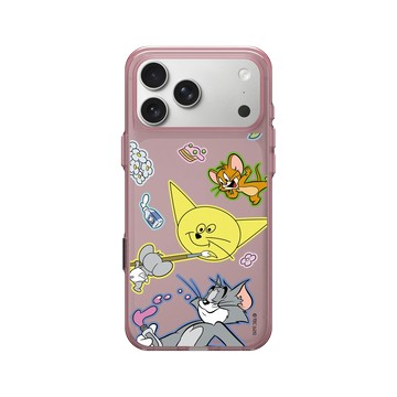 iPhone 17 Pro Max Clear (相機按鈕) 晶醺玫 - 湯姆貓與傑利鼠 Tom and Jerry - 塗鴉款