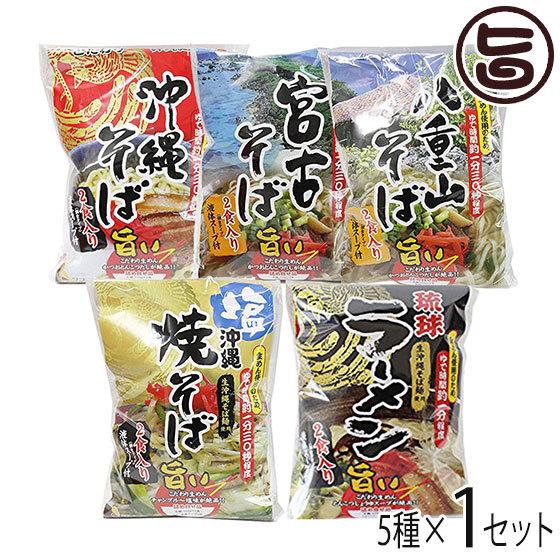 沖縄こだわりの生麺５種食べ比べセット 沖縄 人気 琉球料理 定番 土産