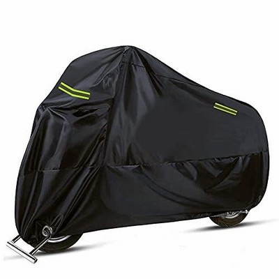 ETUORONG 104インチ防水アウトドアバイクカバー - ダブルニードルステッチ 反射ストライプ2本、防錆ロック穴、防風調節可能なストラップとバックル ハーレ