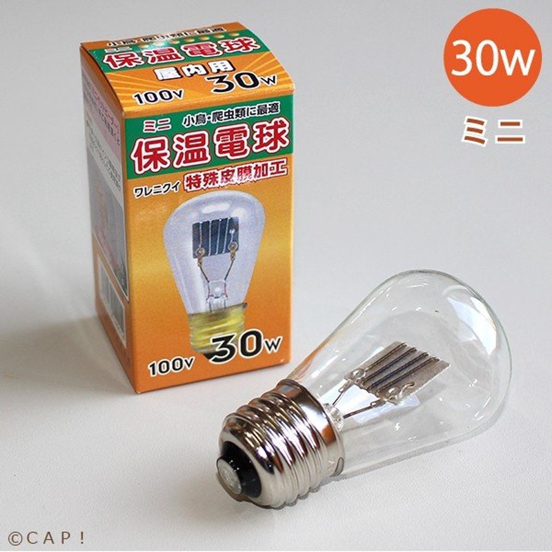 CAP! 鳥用ヒーター アサヒ 旭光電機 ミニ保温電球 30W 通販 LINEポイント最大0.5%GET | LINEショッピング