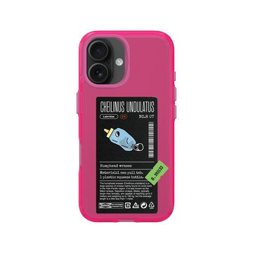 iPhone 16 Clear 粉漾桃 - Marine Debris - 醬料瓶蘇眉魚