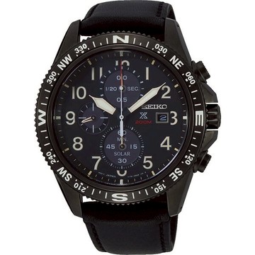 seiko SK037 精工錶 PROSPEX SK037 V176-0BB0SD(SSC707P1)光動能計時潛水腕錶/黑 44mm｜樂天全館特惠中★指定刷卡回饋10%