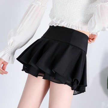 雪紡超短裙女學生高腰蛋糕裙矮個子半身春夏嬌小百褶裙子2025新款