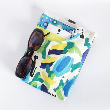 【現貨】2Way 型格掛腰包 (彩藍綠 ‧ 子猫)