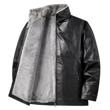 【巴黎精品】現貨+預購 美式皮衣外套立領夾克薄外套秋冬商務簡約上衣-防風立領皮衣男外套a1lz36