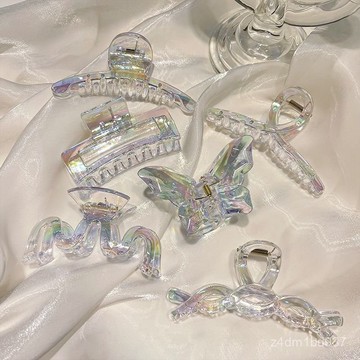 ⚡臺灣有貨⚡ins炫彩人魚姬髮夾 韓係人魚姬鯊魚夾 人魚波光髮夾 人魚光感髮夾 透明鯊魚夾 透明髮夾 氣質髮夾 人魚髮夾
