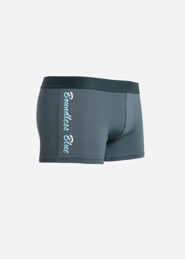 男款XXL_吸濕排汗機能系列．短版腰帶平口內褲(夜海藍-無邊際藍)