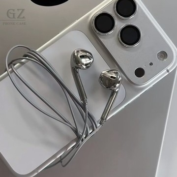 金屬銀有線耳機高級感ins風 老式入耳 適用iPhone 安卓 平板 oppo y2k 有線耳機 線控耳機 帶麥
