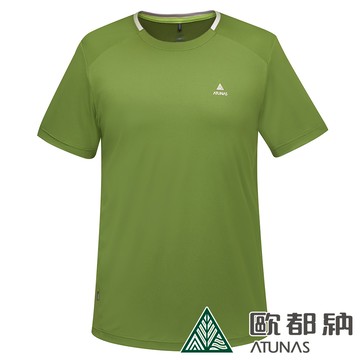 男款POLARTEC POWER STRETCH透氣排汗短袖T恤(A1TS2301M霧綠/抗臭/透氣/輕量)