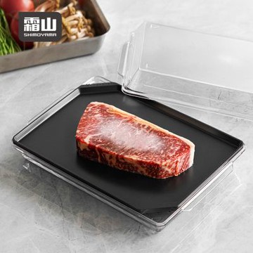 日本霜山 雙重導溫鋁合金解凍盤/散熱盤(附蓋)