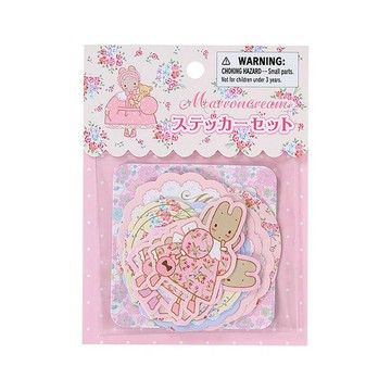【震撼精品百貨】新娘茉莉兔媽媽_Marron Cream~日本Sanrio三麗鷗 兔媽媽造型貼紙組16枚入-碎花*15811