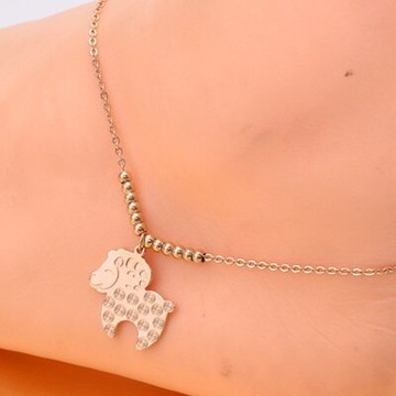 現貨+預購 玫瑰金腳鍊 銀飾-可愛銅錢小羊流行母親節生日情人節禮物女飾品71ak77【獨家進口】【米蘭精品】