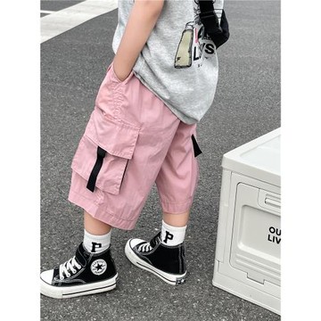2023夏季新款男童洋氣工裝短褲中大童五分褲兒童薄款透氣速干褲潮