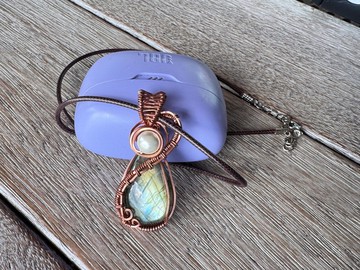 260201 wire wrapping 拉長石 銅線 繞線 吊墮