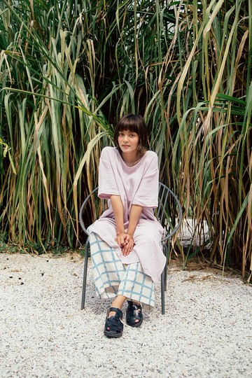 Mulmul 淺藍暈染寬褲