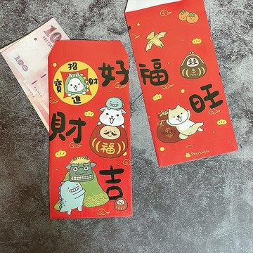 2024龍年紅包袋 / 招財進寶 6入 (布紋光澤感)