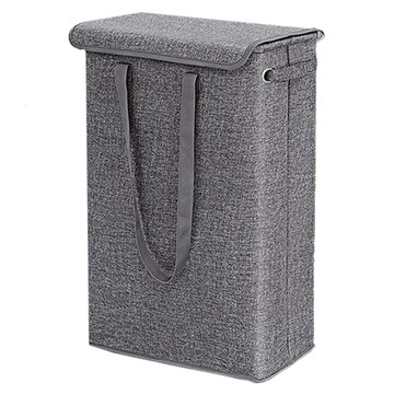 Well Life 悅生活 仿亞麻EVA超窄縫洗衣籃 灰色 45L  39 x 19 x 60cm