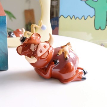 【迪士尼Disney】⭐️🇯🇵日本商品 彭彭＆丁滿陶瓷存錢筒 獅子王 日本製 日落小物 交換禮物 聖誕禮物