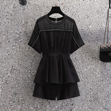 品牌折扣店商場專柜撤柜女裝尾貨清倉夏裝時尚顯瘦雪紡衫兩件套裝