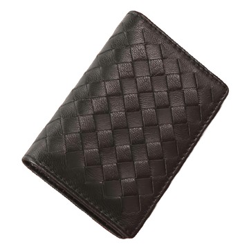 AFECTO 羊皮大容量卡片名片錢包  棕色  70x105x16mm