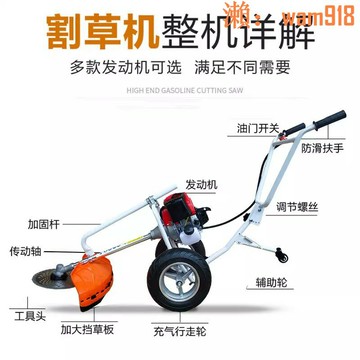 【店長推薦】國產汽油割草機改裝手推式除草機鋤草機微耕溝手拉農用果園鬆土機