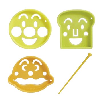 BANDAI ANPANMAN 麵包超人 日本製蔬菜壓模 3入  顏色隨機  1組