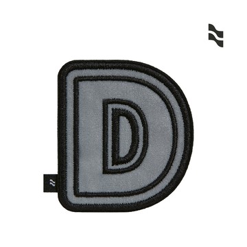 LOJEL刺繡貼紙黑白-D