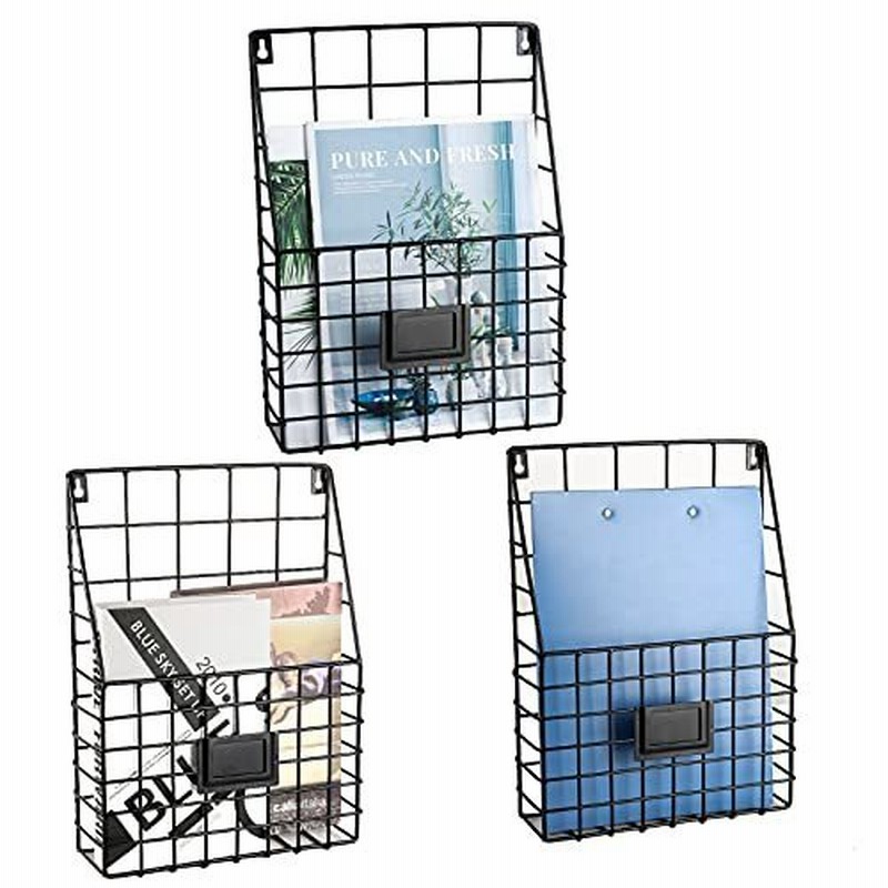 Wantusee 3ポケット吊り下げマガジンラック 壁掛けメタルワイヤーバスケット 雑誌 本 新聞 ファイルホルダー 自宅 バスルーム オフィス 並 通販 Lineポイント最大0 5 Get Lineショッピング