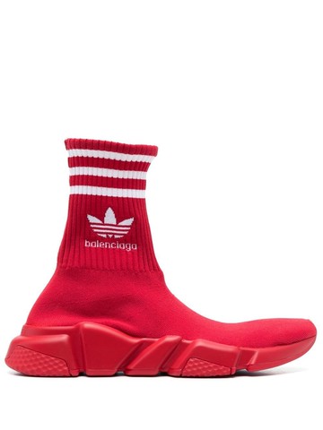 Balenciaga - x Adidas Speed sock-style sneakers - women - Rubber/Fabric/Fabric - 37 - Red