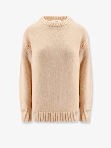 Cotton and cashmere wool sweater with iconic metal detail - CHLOE' - gender_Woman