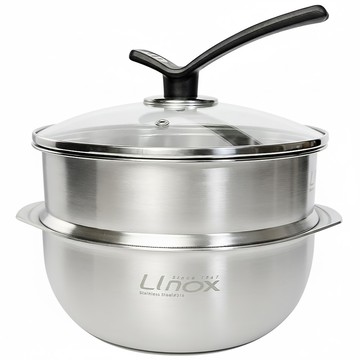 Linox 廚之坊 316懸浮氣膜不沾鍋 一鍋多用 2公升  20cm  銀色  1個