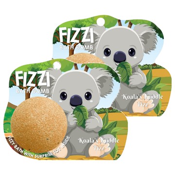 Saboo 泡沫沐浴球 KOALA'S KUDDLE FIZZ 無尾熊的咕咕叫聲 內附驚喜小公仔  2顆  100g